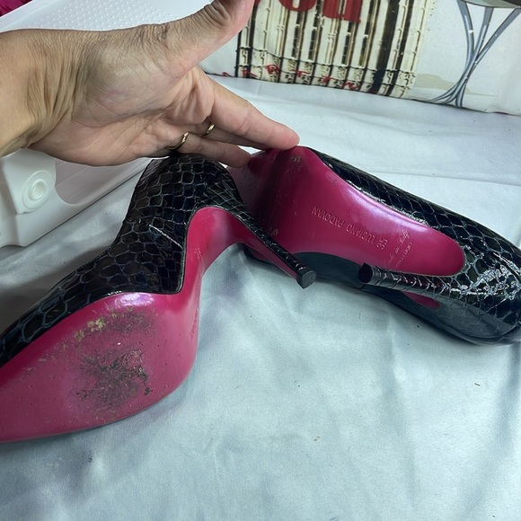 Luciano‎ Padovan High heel shoes with black and red crocodile skin sole, 35 - Picture 12 of 13